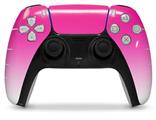 WraptorSkinz Skin Wrap compatible with the Sony PS5 DualSense Controller Smooth Fades White Hot Pink (CONTROLLER NOT INCLUDED)