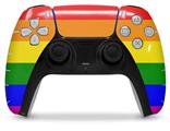 WraptorSkinz Skin Wrap compatible with the Sony PS5 DualSense Controller Rainbow Stripes (CONTROLLER NOT INCLUDED)