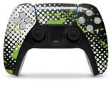 WraptorSkinz Skin Wrap compatible with the Sony PS5 DualSense Controller Halftone Splatter Green White (CONTROLLER NOT INCLUDED)
