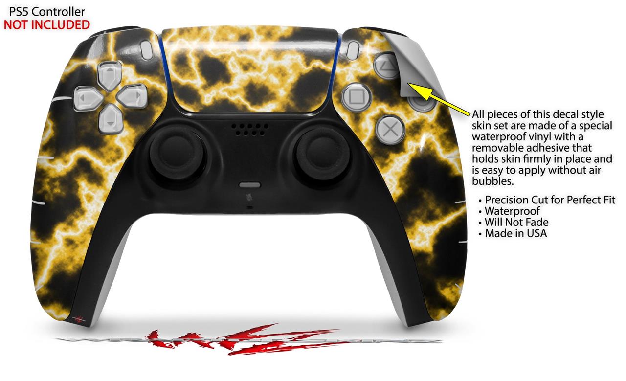 Sony PS5 Controller Skins Electrify Yellow