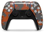 WraptorSkinz Skin Wrap compatible with the Sony PS5 DualSense Controller WraptorCamo Old School Camouflage Camo Orange Burnt (CONTROLLER NOT INCLUDED)