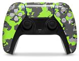 WraptorSkinz Skin Wrap compatible with the Sony PS5 DualSense Controller WraptorCamo Old School Camouflage Camo Lime Green (CONTROLLER NOT INCLUDED)