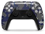 WraptorSkinz Skin Wrap compatible with the Sony PS5 DualSense Controller WraptorCamo Old School Camouflage Camo Blue Navy (CONTROLLER NOT INCLUDED)