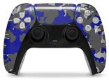 WraptorSkinz Skin Wrap compatible with the Sony PS5 DualSense Controller WraptorCamo Old School Camouflage Camo Blue Royal (CONTROLLER NOT INCLUDED)