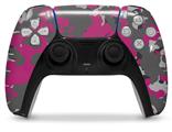 WraptorSkinz Skin Wrap compatible with the Sony PS5 DualSense Controller WraptorCamo Old School Camouflage Camo Fuschia Hot Pink (CONTROLLER NOT INCLUDED)