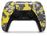 WraptorSkinz Skin Wrap compatible with the Sony PS5 DualSense Controller WraptorCamo Old School Camouflage Camo Yellow (CONTROLLER NOT INCLUDED)
