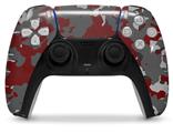 WraptorSkinz Skin Wrap compatible with the Sony PS5 DualSense Controller WraptorCamo Old School Camouflage Camo Red Dark (CONTROLLER NOT INCLUDED)