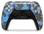 WraptorSkinz Skin Wrap compatible with the Sony PS5 DualSense Controller WraptorCamo Old School Camouflage Camo Blue Medium (CONTROLLER NOT INCLUDED)