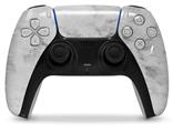 WraptorSkinz Skin Wrap compatible with the Sony PS5 DualSense Controller Marble Granite 07 White Gray (CONTROLLER NOT INCLUDED)