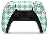 WraptorSkinz Skin Wrap compatible with the Sony PS5 DualSense Controller Houndstooth Seafoam Green (CONTROLLER NOT INCLUDED)