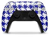 WraptorSkinz Skin Wrap compatible with the Sony PS5 DualSense Controller Houndstooth Royal Blue (CONTROLLER NOT INCLUDED)