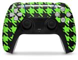 WraptorSkinz Skin Wrap compatible with the Sony PS5 DualSense Controller Houndstooth Neon Lime Green on Black (CONTROLLER NOT INCLUDED)