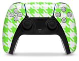 WraptorSkinz Skin Wrap compatible with the Sony PS5 DualSense Controller Houndstooth Neon Lime Green (CONTROLLER NOT INCLUDED)