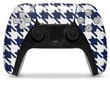 WraptorSkinz Skin Wrap compatible with the Sony PS5 DualSense Controller Houndstooth Navy Blue (CONTROLLER NOT INCLUDED)
