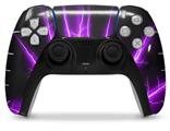 WraptorSkinz Skin Wrap compatible with the Sony PS5 DualSense Controller Lightning Purple (CONTROLLER NOT INCLUDED)
