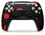 WraptorSkinz Skin Wrap compatible with the Sony PS5 DualSense Controller Lots of Dots Red on Black (CONTROLLER NOT INCLUDED)