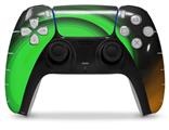 WraptorSkinz Skin Wrap compatible with the Sony PS5 DualSense Controller Alecias Swirl 01 Green (CONTROLLER NOT INCLUDED)