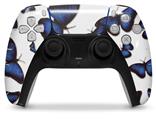 WraptorSkinz Skin Wrap compatible with the Sony PS5 DualSense Controller Butterflies Blue (CONTROLLER NOT INCLUDED)