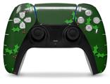 WraptorSkinz Skin Wrap compatible with the Sony PS5 DualSense Controller Christmas Holly Leaves on Green (CONTROLLER NOT INCLUDED)