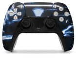 WraptorSkinz Skin Wrap compatible with the Sony PS5 DualSense Controller Radioactive Blue (CONTROLLER NOT INCLUDED)