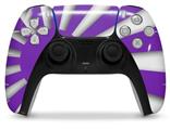 WraptorSkinz Skin Wrap compatible with the Sony PS5 DualSense Controller Rising Sun Japanese Flag Purple (CONTROLLER NOT INCLUDED)
