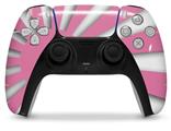 WraptorSkinz Skin Wrap compatible with the Sony PS5 DualSense Controller Rising Sun Japanese Flag Pink (CONTROLLER NOT INCLUDED)