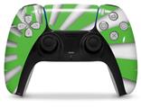 WraptorSkinz Skin Wrap compatible with the Sony PS5 DualSense Controller Rising Sun Japanese Flag Green (CONTROLLER NOT INCLUDED)