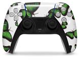 WraptorSkinz Skin Wrap compatible with the Sony PS5 DualSense Controller Butterflies Green (CONTROLLER NOT INCLUDED)