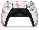 WraptorSkinz Skin Wrap compatible with the Sony PS5 DualSense Controller Flamingos on White (CONTROLLER NOT INCLUDED)