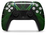 WraptorSkinz Skin Wrap compatible with the Sony PS5 DualSense Controller Abstract 01 Green (CONTROLLER NOT INCLUDED)