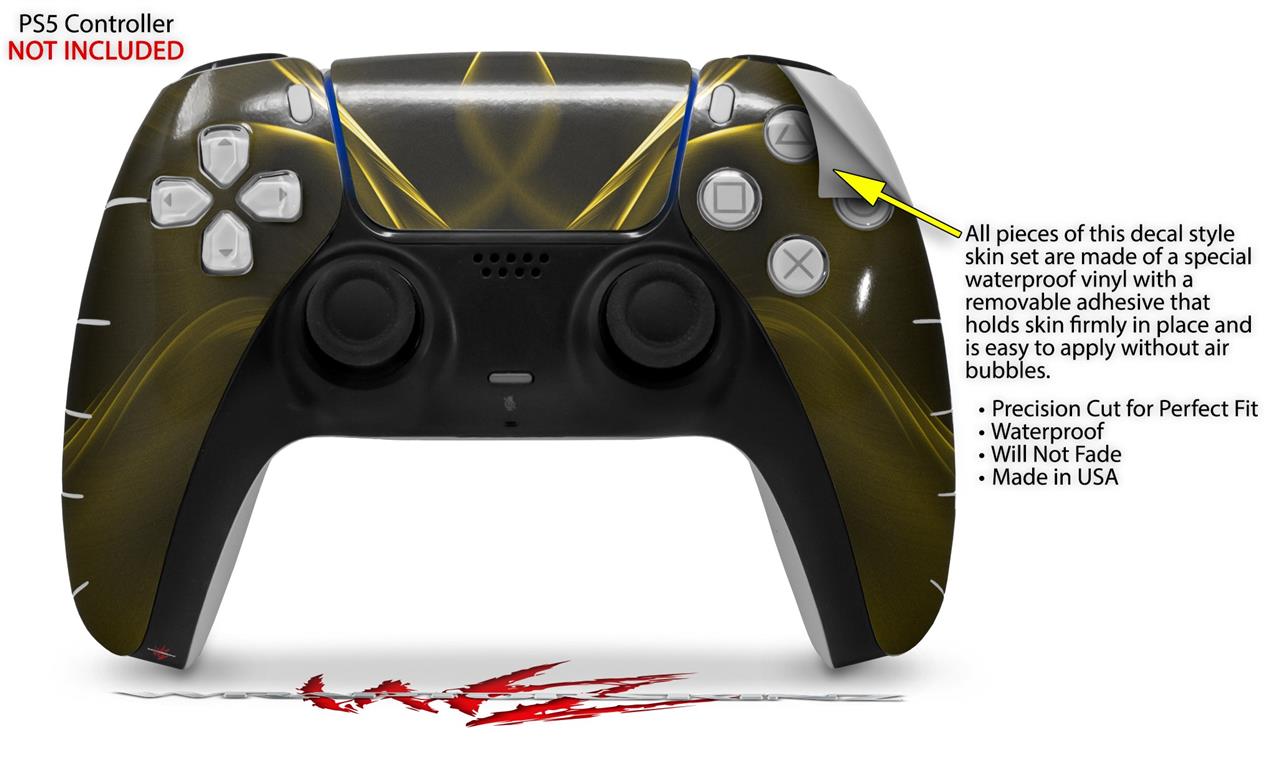 Sony PS5 Controller Skins Abstract 01 Yellow