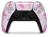 WraptorSkinz Skin Wrap compatible with the Sony PS5 DualSense Controller Flamingos on Pink (CONTROLLER NOT INCLUDED)