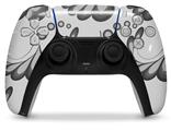 WraptorSkinz Skin Wrap compatible with the Sony PS5 DualSense Controller Petals Gray (CONTROLLER NOT INCLUDED)