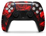 WraptorSkinz Skin Wrap compatible with the Sony PS5 DualSense Controller Skulls Confetti Red (CONTROLLER NOT INCLUDED)