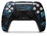 WraptorSkinz Skin Wrap compatible with the Sony PS5 DualSense Controller Skulls Confetti Blue (CONTROLLER NOT INCLUDED)