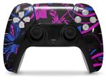 WraptorSkinz Skin Wrap compatible with the Sony PS5 DualSense Controller Twisted Garden Hot Pink and Blue (CONTROLLER NOT INCLUDED)