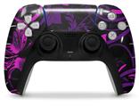 WraptorSkinz Skin Wrap compatible with the Sony PS5 DualSense Controller Twisted Garden Purple and Hot Pink (CONTROLLER NOT INCLUDED)