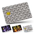 Vinyl Skin Decal Sticker Wrap 4 Pack Diamond Plate Metal 02 fits Credit - Debit Card with Small Chip