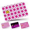 Vinyl Skin Decal Sticker Wrap 4 Pack Boxed Fushia Hot Pink fits Credit - Debit Card with Small Chip
