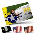 Vinyl Skin Decal Sticker Wrap 4 Pack WWII Bomber War Plane Pin Up Girl fits Credit - Debit Card with Small Chip