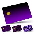 Vinyl Skin Decal Sticker Wrap 4 Pack Smooth Fades Purple Black fits Credit - Debit Card with Small Chip