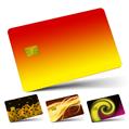 Vinyl Skin Decal Sticker Wrap 4 Pack Smooth Fades Yellow Red fits Credit - Debit Card with Small Chip
