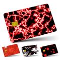 Vinyl Skin Decal Sticker Wrap 4 Pack Electrify Red fits Credit - Debit Card with Small Chip
