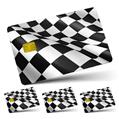 Vinyl Skin Decal Sticker Wrap 4 Pack Checkered Racing Flag fits Credit - Debit Card with Small Chip