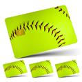 Vinyl Skin Decal Sticker Wrap 4 Pack Softball fits Credit - Debit Card with Small Chip
