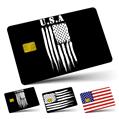 Vinyl Skin Decal Sticker Wrap 4 Pack Brushed USA American Flag USA fits Credit - Debit Card with Small Chip