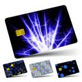 Vinyl Skin Decal Sticker Wrap 4 Pack Lightning Blue fits Credit - Debit Card with Small Chip