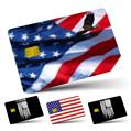 Vinyl Skin Decal Sticker Wrap 4 Pack Ole Glory Bald Eagle fits Credit - Debit Card with Small Chip
