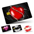 Vinyl Skin Decal Sticker Wrap 4 Pack Barbwire Heart Red fits Credit - Debit Card with Small Chip