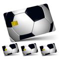 Vinyl Skin Decal Sticker Wrap 4 Pack Soccer Ball fits Credit - Debit Card with Small Chip